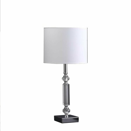 CLING 19.75 in. Elon Cut Crystal Column Modern Table Lamp CL3116144